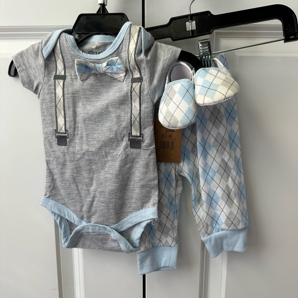 NWT Chick Pea Boys Three-Piece Matching Set (Size 0-3 Months)
